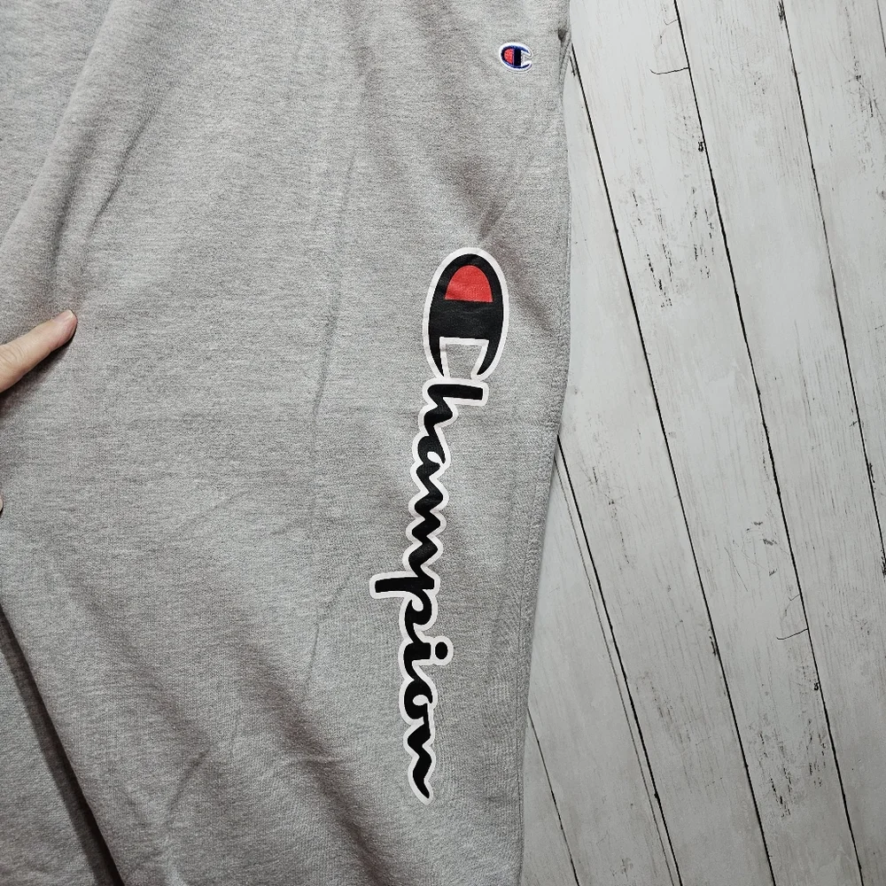 CHAMPION BIG MAN Gray Powerblend Joggers Script LOGO Pockets Size 4XL Cotton. - Picture 5 of 10
